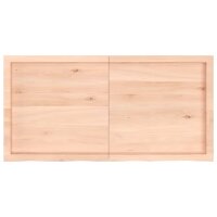 vidaXL Tischplatte 120x60x4 cm Massivholz Eiche Unbehandelt