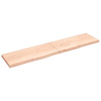 vidaXL Tischplatte 220x50x6 cm Massivholz Eiche Unbehandelt