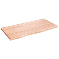 vidaXL Tischplatte Hellbraun 80x40x2 cm Massivholz Eiche Behandelt