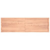 vidaXL Tischplatte Hellbraun 200x60x6 cm Massivholz Eiche Behandelt