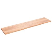 vidaXL Tischplatte Hellbraun 220x50x4 cm Massivholz Eiche Behandelt