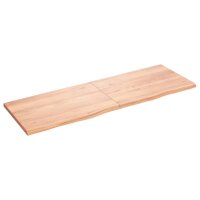 vidaXL Tischplatte Hellbraun 180x60x4 cm Massivholz Eiche Behandelt