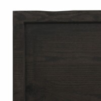 vidaXL Tischplatte Dunkelgrau 80x60x4 cm Massivholz Eiche Behandelt