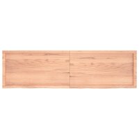 vidaXL Tischplatte Hellbraun 180x50x6 cm Massivholz Eiche Behandelt