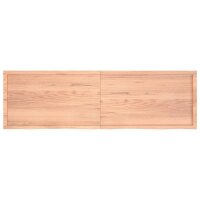 vidaXL Tischplatte Hellbraun 200x60x4 cm Massivholz Eiche Behandelt