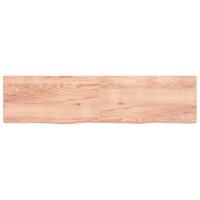 vidaXL Tischplatte Hellbraun 200x50x6 cm Massivholz Eiche Behandelt