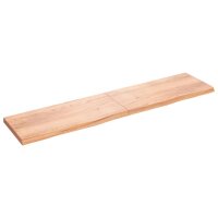 vidaXL Tischplatte Hellbraun 220x50x6 cm Massivholz Eiche Behandelt