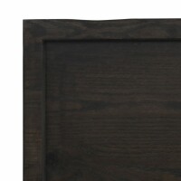 vidaXL Tischplatte Dunkelgrau 60x40x6 cm Massivholz Eiche Behandelt