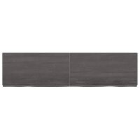 vidaXL Tischplatte Dunkelgrau 160x40x6 cm Massivholz Eiche Behandelt