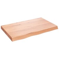 vidaXL Tischplatte Hellbraun 80x50x6 cm Massivholz Eiche Behandelt