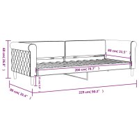 vidaXL Tagesbett Gelb 80x200 cm Samt