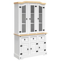 vidaXL Highboard Corona Weiß 112x43x196 cm...