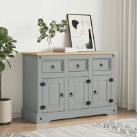 vidaXL Sideboard Corona Grau 112x43x78 cm Massivholz Kiefer