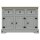 vidaXL Sideboard Corona Grau 112x43x78 cm Massivholz Kiefer