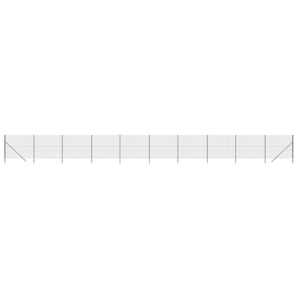 vidaXL Maschendrahtzaun Anthrazit 1,6x25 m Verzinkter Stahl