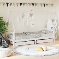 vidaXL Kinderbett mit Schubladen Weiß 90x200 cm...