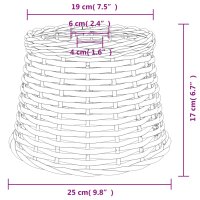 vidaXL Lampenschirm Braun &Oslash;25x17 cm Korbweide