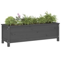 vidaXL Hochbeet Grau 119,5x40x39 cm Massivholz Kiefer