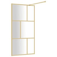 vidaXL Duschwand f&uuml;r Begehbare Dusche ESG Klarglas Golden 100x195cm