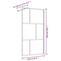 vidaXL Duschwand f&uuml;r Begehbare Dusche ESG Klarglas Golden 100x195cm