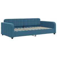 vidaXL Tagesbett mit Matratze Blau 90x200 cm Samt