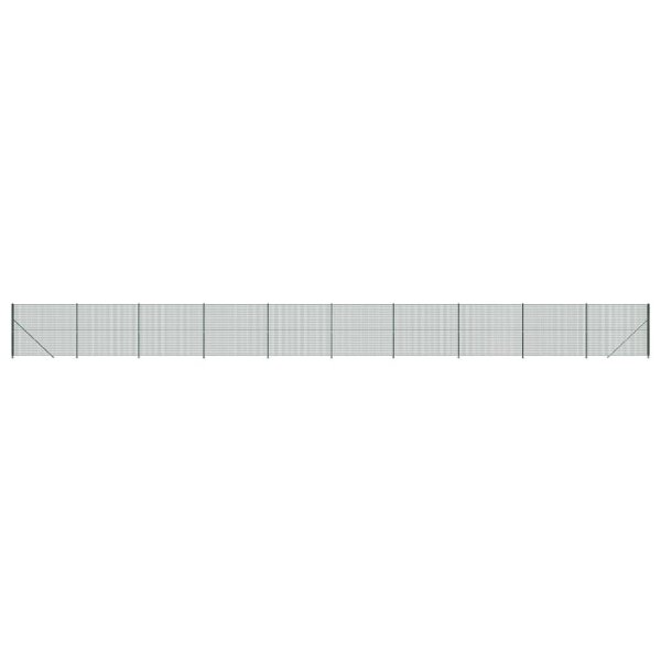 vidaXL Maschendrahtzaun mit Bodenflansch Gr&uuml;n 1,8x25 m