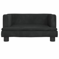 vidaXL Hundebett Schwarz 60x40x30 cm Samt