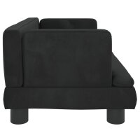 vidaXL Hundebett Schwarz 60x40x30 cm Samt