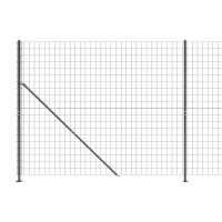 vidaXL Maschendrahtzaun mit Bodenflansch Anthrazit 2,2x25 m