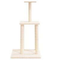 vidaXL Kratzbaum mit Sisal-Kratzs&auml;ulen Creme 85,5 cm