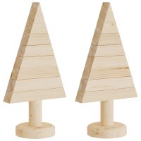 vidaXL Deko-Weihnachtsbäume 2 Stk. Holz 30 cm...