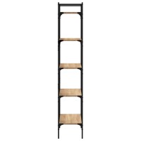 vidaXL B&uuml;cherregal 5 F&auml;cher Sonoma-Eiche 56x31,5x174 cm Holzwerkstoff