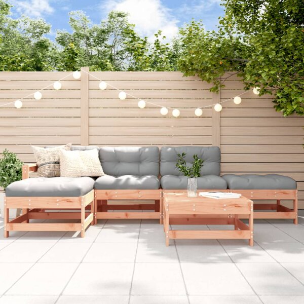 vidaXL 6-tlg. Garten-Lounge-Set mit Kissen Massivholz Douglasie