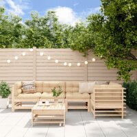 vidaXL 6-tlg. Garten-Lounge-Set mit Kissen Massivholz