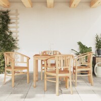 vidaXL 5-tlg. Garten-Essgruppe Massivholz Teak