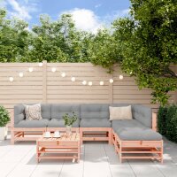 vidaXL 7-tlg. Garten-Lounge-Set mit Kissen Massivholz...