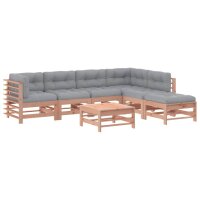 vidaXL 7-tlg. Garten-Lounge-Set mit Kissen Massivholz...