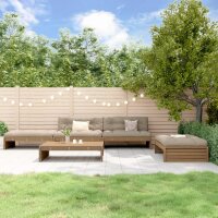 vidaXL 5-tlg. Garten-Lounge-Set mit Kissen Honigbraun...