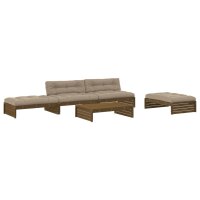 vidaXL 5-tlg. Garten-Lounge-Set mit Kissen Honigbraun...