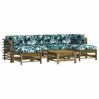 vidaXL 7-tlg. Garten-Lounge-Set mit Kissen Impr&auml;gniertes Kiefernholz