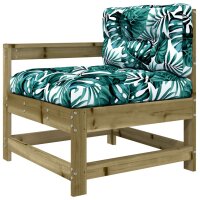 vidaXL 5-tlg. Garten-Lounge-Set mit Kissen Impr&auml;gniertes Kiefernholz