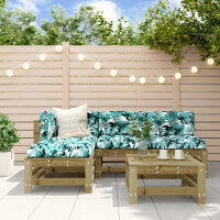 vidaXL 5-tlg. Garten-Lounge-Set mit Kissen...