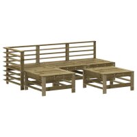 vidaXL 5-tlg. Garten-Lounge-Set mit Kissen Impr&auml;gniertes Kiefernholz