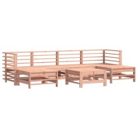 vidaXL 7-tlg. Garten-Lounge-Set mit Kissen Massivholz Douglasie