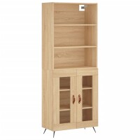 vidaXL Highboard Sonoma-Eiche 69,5x34x180 cm Holzwerkstoff