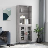 vidaXL Highboard Grau Sonoma 69,5x34x180 cm Holzwerkstoff