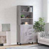 vidaXL Highboard Grau Sonoma 69,5x34x180 cm Holzwerkstoff