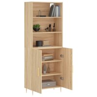 vidaXL Highboard Sonoma-Eiche 69,5x34x180 cm Holzwerkstoff