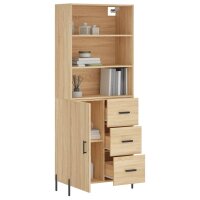 vidaXL Highboard Sonoma-Eiche 69,5x34x180 cm Holzwerkstoff