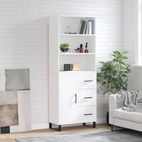 vidaXL Highboard Weiß 69,5x34x180 cm Holzwerkstoff